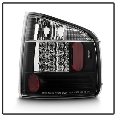 Black LED Tail Lights <br>96-00 Isuzu Hombre 94-04 Chevrolet S10 94-04 GMC Sonoma