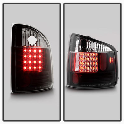 Black LED Tail Lights <br>96-00 Isuzu Hombre 94-04 Chevrolet S10 94-04 GMC Sonoma