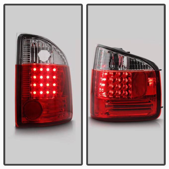 Red Clear LED Tail Lights <br>96-00 Isuzu Hombre 94-04 Chevrolet S10 94-04 GMC Sonoma