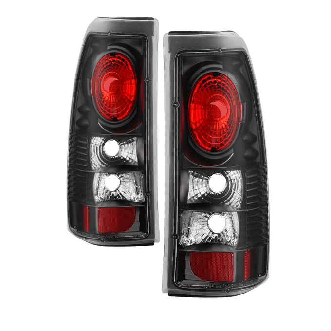 Black Euro Style Tail Lights <br>99-02 Chevy Silverado, GMC Sierra 1500 2500 3500