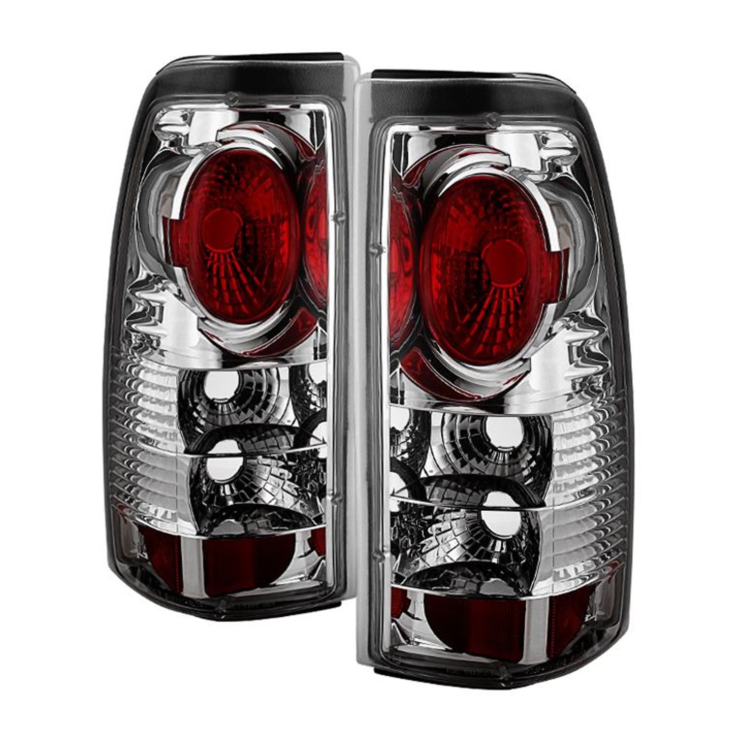 Chrome Euro Style Tail Lights <br>99-02 Chevy Silverado, GMC Sierra 1500 2500 3500