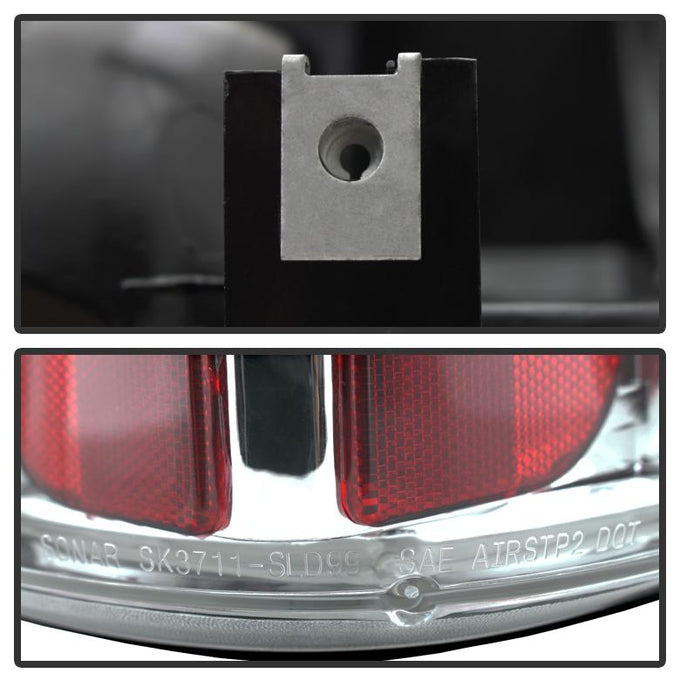 Chrome Euro Style Tail Lights <br>99-02 Chevy Silverado, GMC Sierra 1500 2500 3500