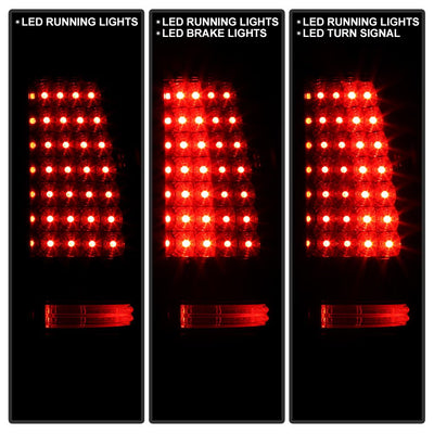 Smoke LED Tail Lights <br>99-02 Chevy Silverado, GMC Sierra 1500 2500 3500