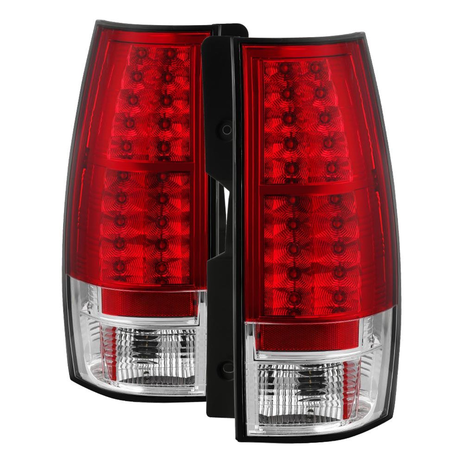 Red Clear LED Tail Lights <br>07-14 Chevy Suburban, GMC Yukon