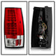Red Clear LED Tail Lights <br>07-14 Chevy Suburban, GMC Yukon