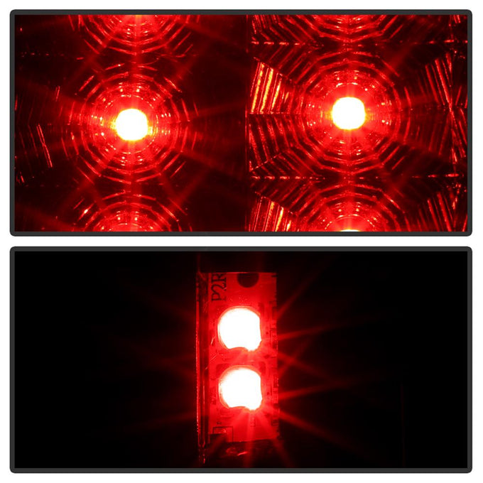 Red Clear LED Tail Lights <br>07-14 Chevy Suburban, GMC Yukon