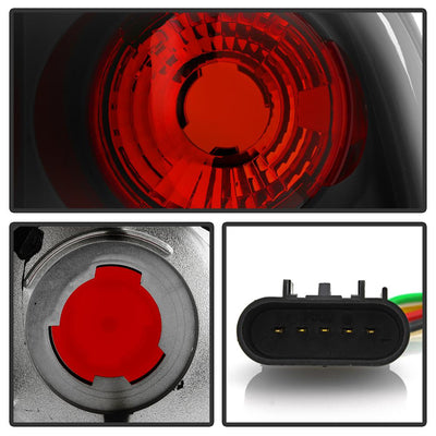 Black Euro Style Tail Lights <br>02-09 Chevy Trailblazer 02-06 EXT