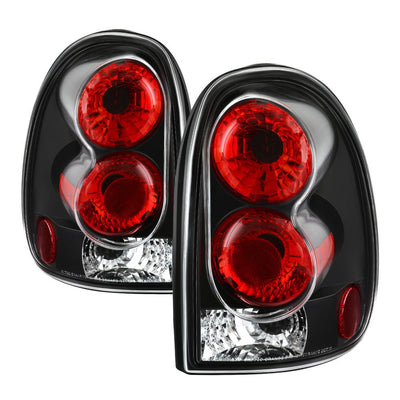 Black Euro Style Tail Lights <br>96-00 Chrysler Town & Country, Caravan