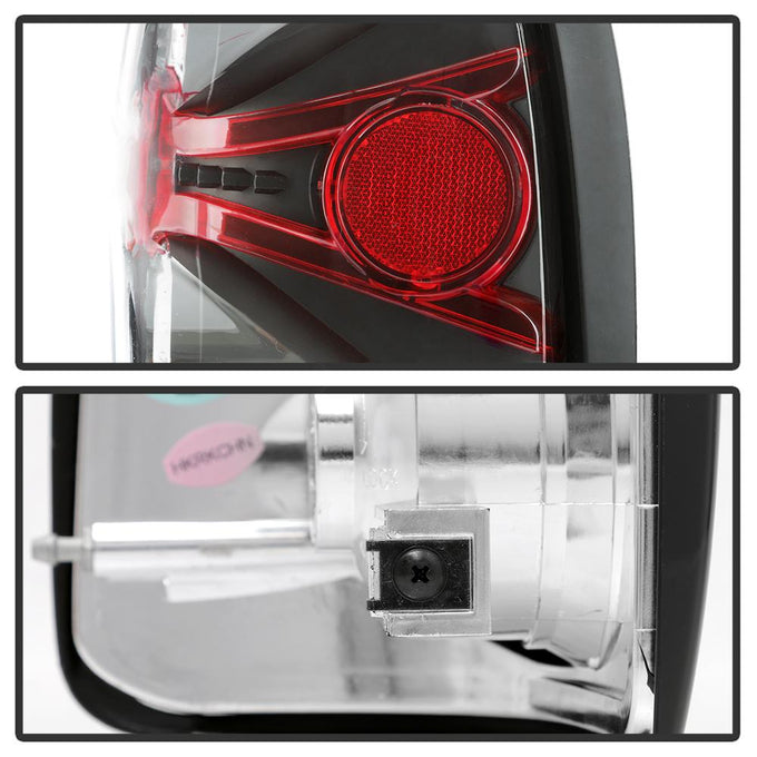 Black Euro Style Tail Lights <br>97-04 Dodge Dakota