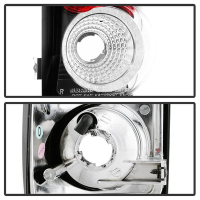 Black Euro Style Tail Lights <br>97-04 Dodge Dakota