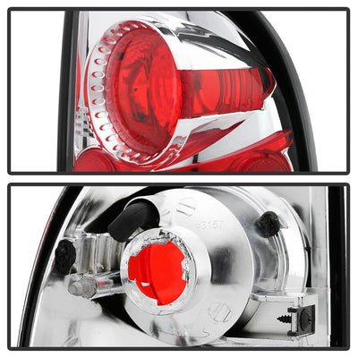 Chrome Euro Style Tail Lights <br>97-04 Dodge Dakota
