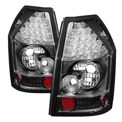 Black LED Tail Lights <br>05-08 Dodge Magnum