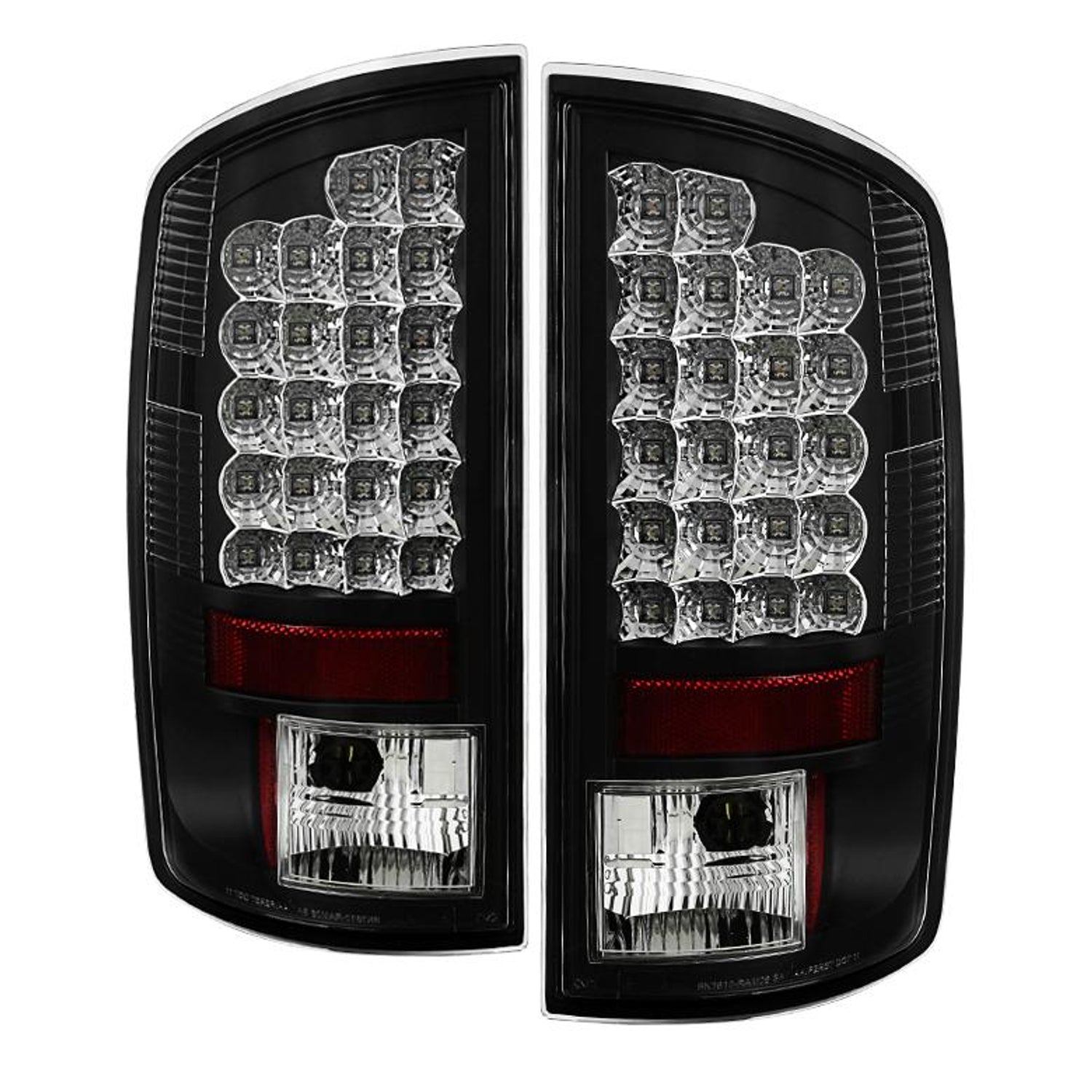 Black LED Tail Lights <br>02-06 Dodge Ram 1500 03-06 Dodge Ram 3500 Ram 2500