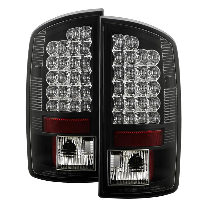 Black LED Tail Lights <br>07-08 Dodge Ram 1500 07-09 Dodge Ram 2500 Ram 3500