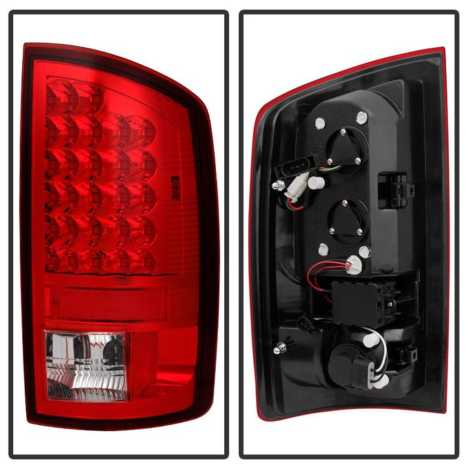 Red Clear LED Tail Lights <br>07-08 Dodge Ram 1500 07-09 Dodge Ram 2500 Ram 3500