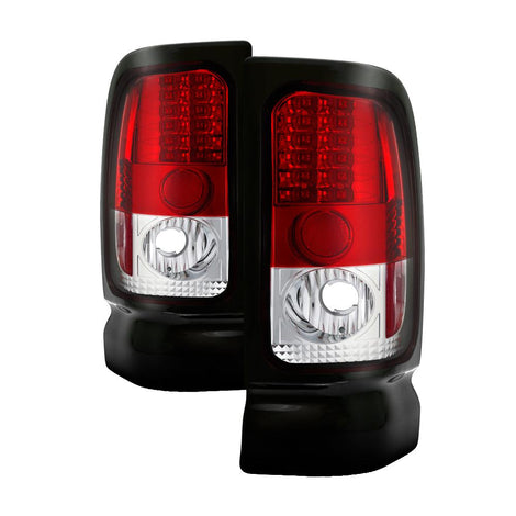 Red Clear LED Tail Lights <br>94-01 Dodge Ram 1500 94-02 Dodge Ram 2500 Ram 3500