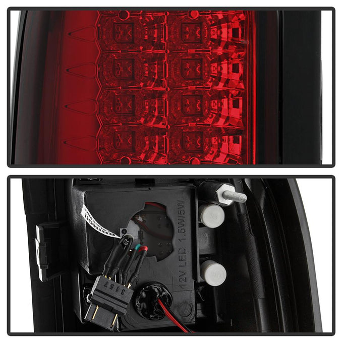 Red Clear LED Tail Lights <br>94-01 Dodge Ram 1500 94-02 Dodge Ram 2500 Ram 3500