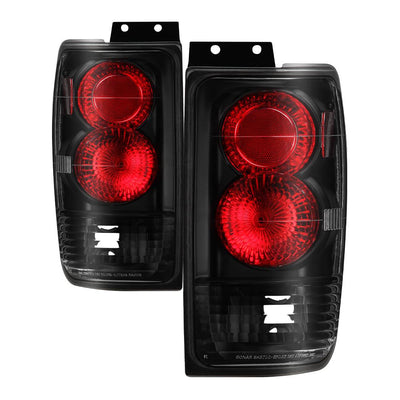 Black Euro Style Tail Lights <br>97-02 Ford Expedition