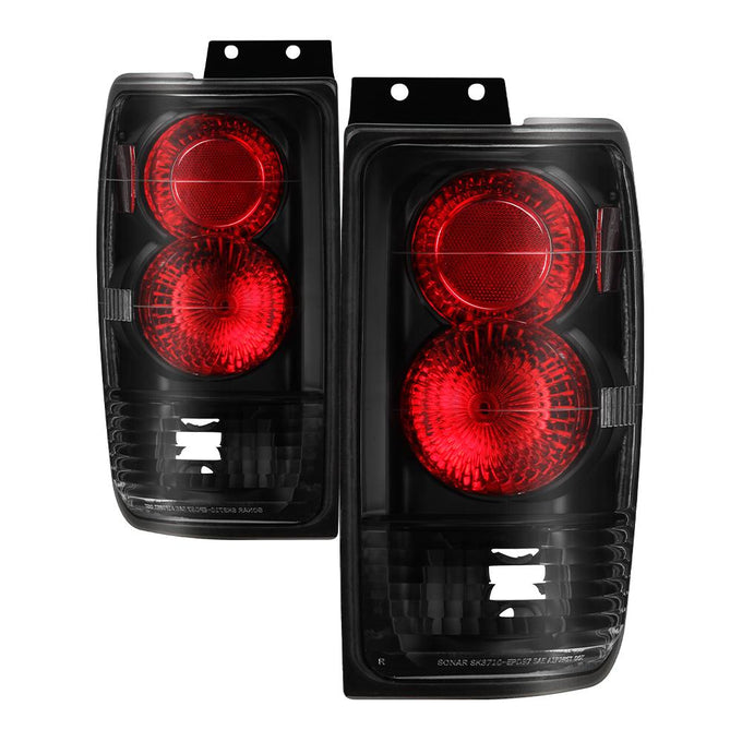 Black Euro Style Tail Lights <br>97-02 Ford Expedition