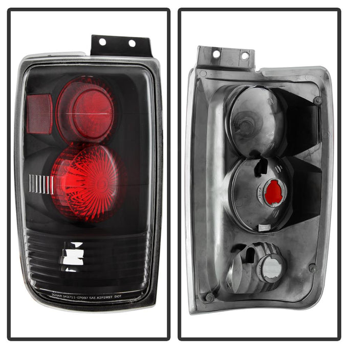 Black Euro Style Tail Lights <br>97-02 Ford Expedition