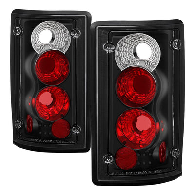 Black Euro Style Tail Lights <br>95-02 Ford E150 E250 E350 E450 E550