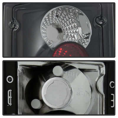 Black Euro Style Tail Lights <br>95-02 Ford E150 E250 E350 E450 E550