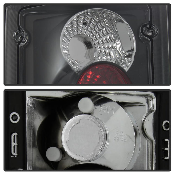 Black Euro Style Tail Lights <br>95-02 Ford E150 E250 E350 E450 E550