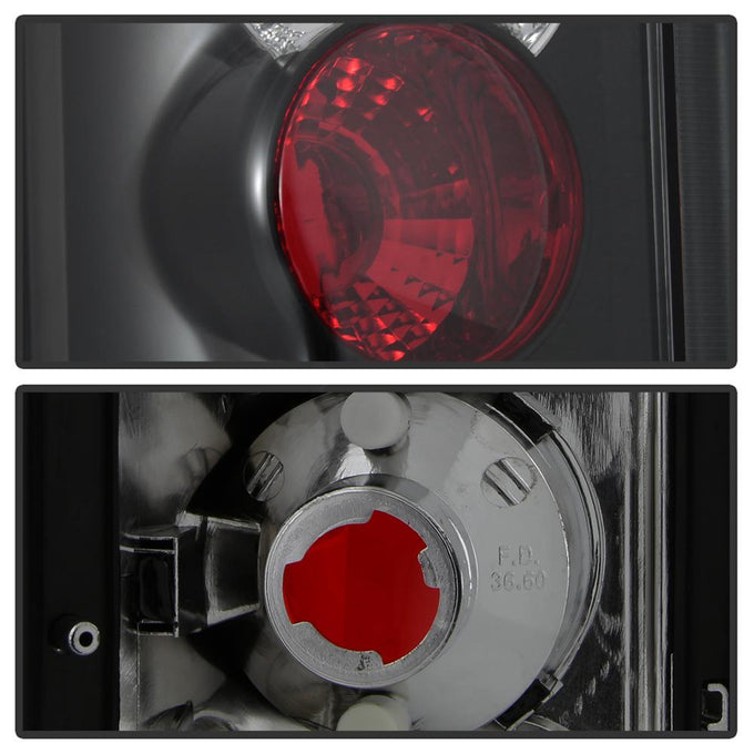 Black Euro Style Tail Lights <br>95-02 Ford E150 E250 E350 E450 E550