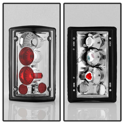 Chrome Euro Style Tail Lights <br>95-02 Ford E150 E250 E350 E450 E550