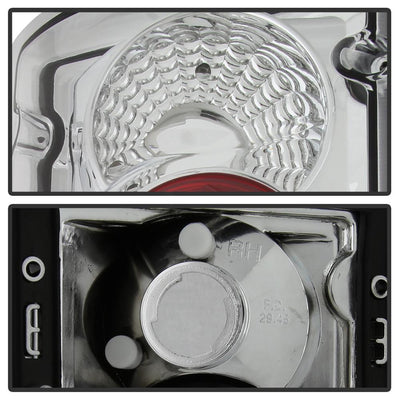 Chrome Euro Style Tail Lights <br>95-02 Ford E150 E250 E350 E450 E550