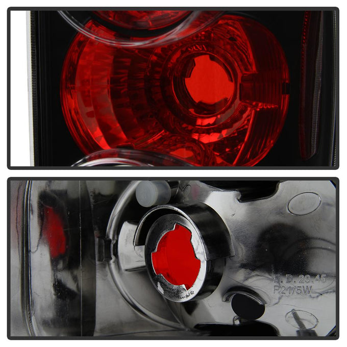 Black Euro Style Tail Lights <br>95-97 Ford Explorer