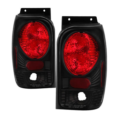 Black Euro Style Tail Lights <br>98-01 Ford Explorer 97-01 Mercury Mountaineer