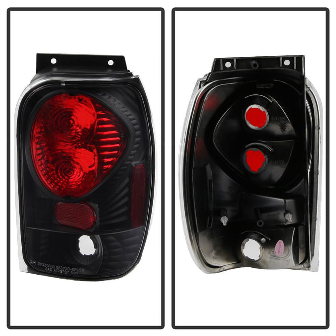 Black Euro Style Tail Lights <br>98-01 Ford Explorer 97-01 Mercury Mountaineer