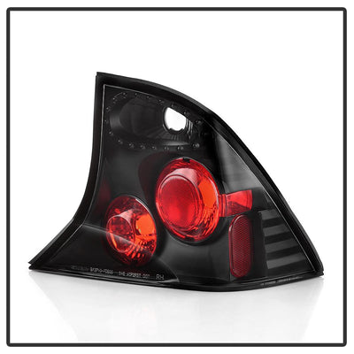 Black Euro Style Tail Lights <br>00-04 Ford Focus