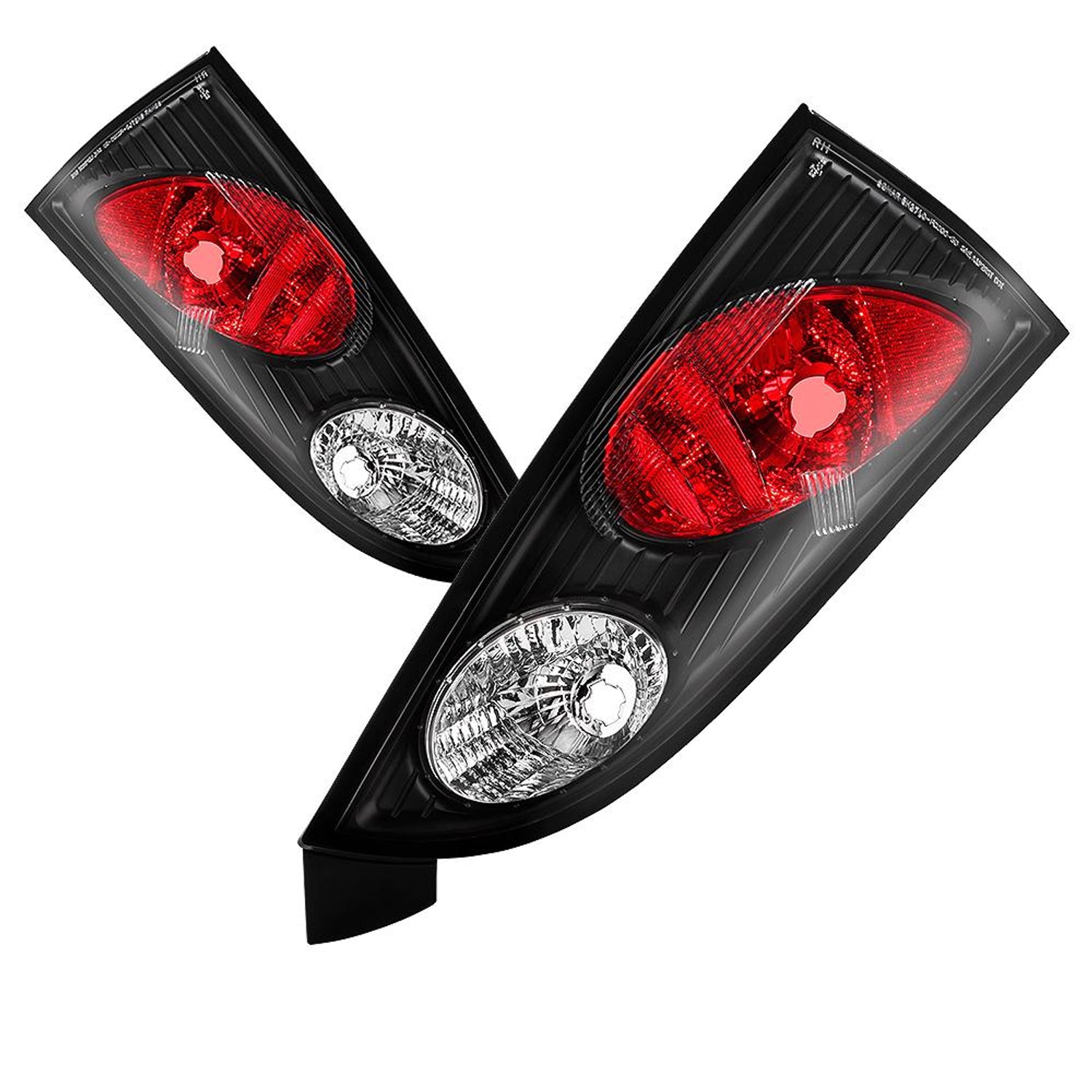 Black Euro Style Tail Lights <br>00-04 Ford Focus