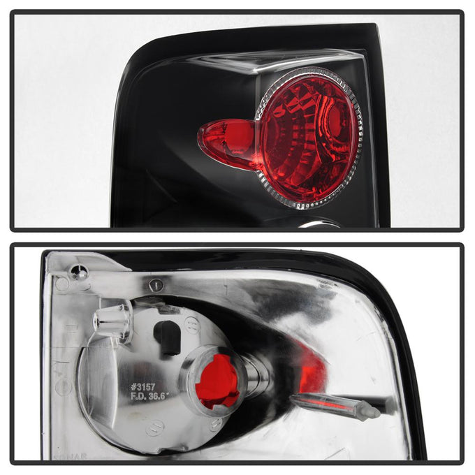 Black Euro Style Tail Lights <br>04-08 Ford F-150