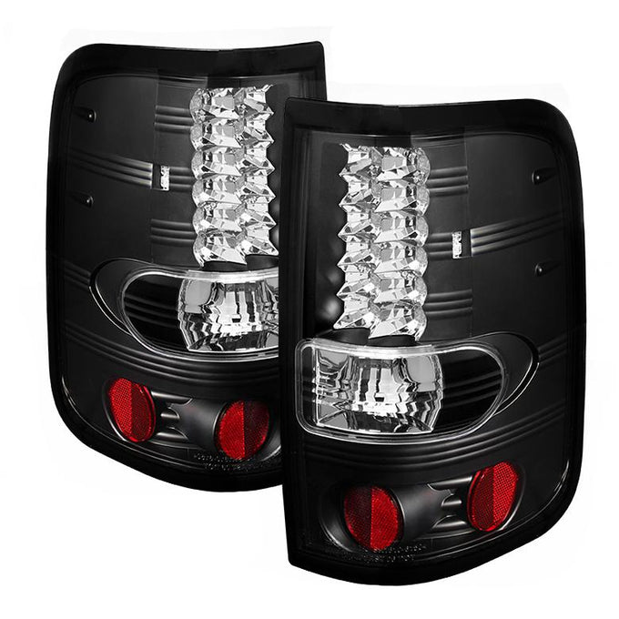 Black LED Tail Lights <br>04-08 Ford F-150