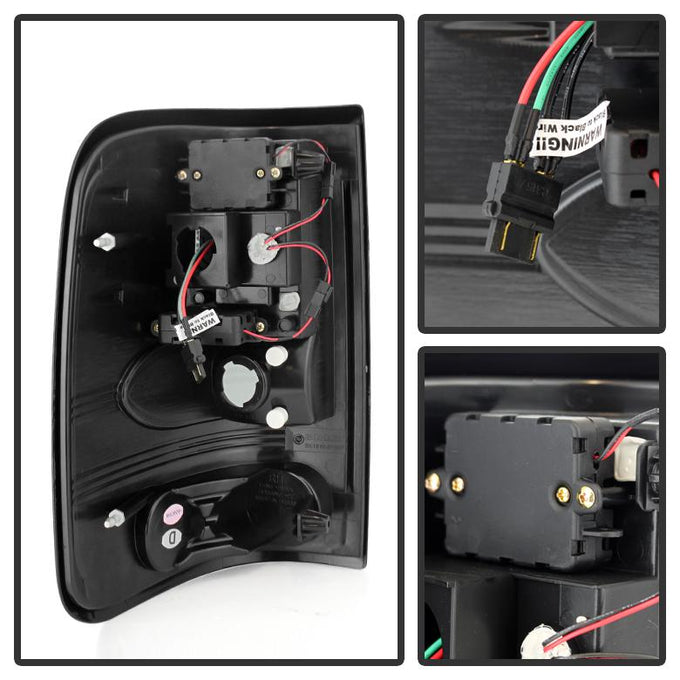 Black LED Tail Lights <br>04-08 Ford F-150