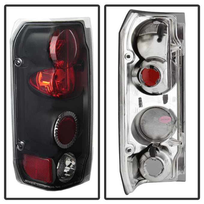 Black Euro Style Tail Lights <br>87-96 Ford F-150 88-96 Ford Bronco