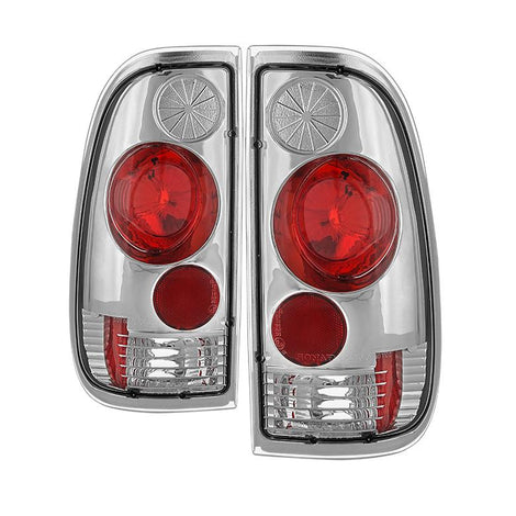 Chrome Euro Style Tail Lights <br>97-03 Ford F150, 99-07 F250-550 Super Duty