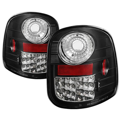 Black LED Tail Lights <br>97-03 Ford F-150