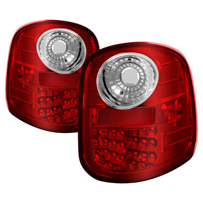 Red Clear LED Tail Lights <br>97-03 Ford F-150