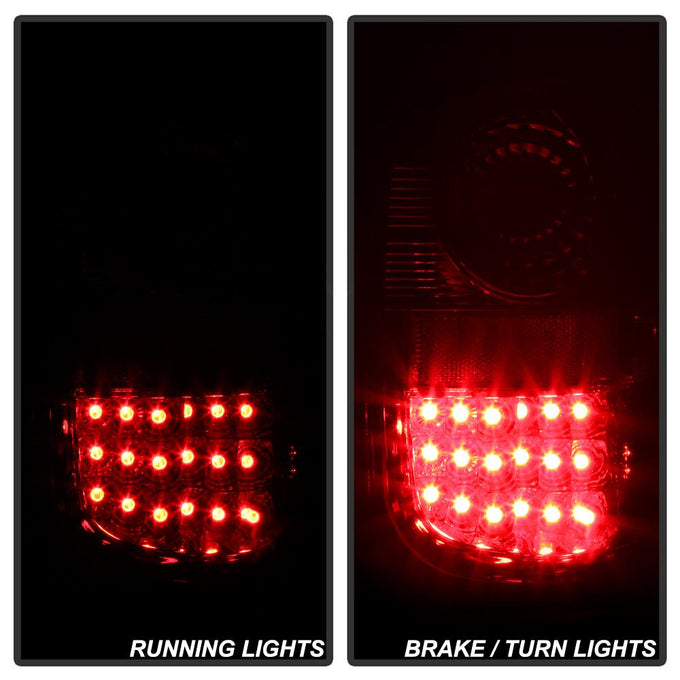 Red Clear LED Tail Lights <br>97-03 Ford F-150