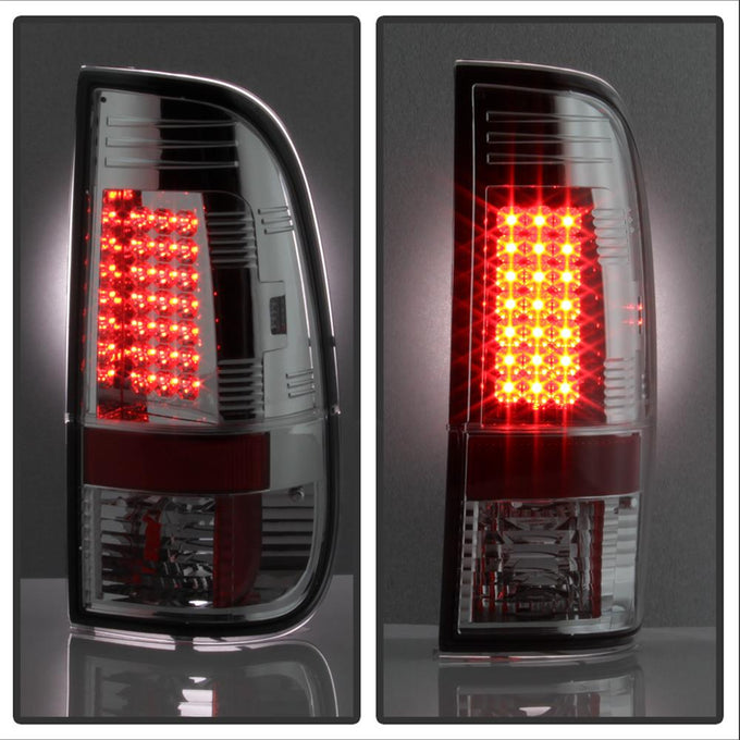 Chrome LED Tail Lights <br>97-03 Ford F150, 99-07 F250-550 Super Duty