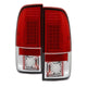 Red Clear LED Tail Lights <br>97-03 Ford F150, 99-07 F250-550 Super Duty