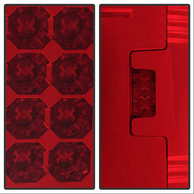 Red Clear LED Tail Lights <br>97-03 Ford F150, 99-07 F250-550 Super Duty