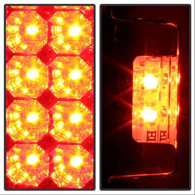 Red Clear LED Tail Lights <br>97-03 Ford F150, 99-07 F250-550 Super Duty