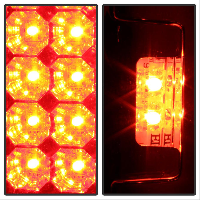 Red Clear LED Tail Lights <br>97-03 Ford F150, 99-07 F250-550 Super Duty