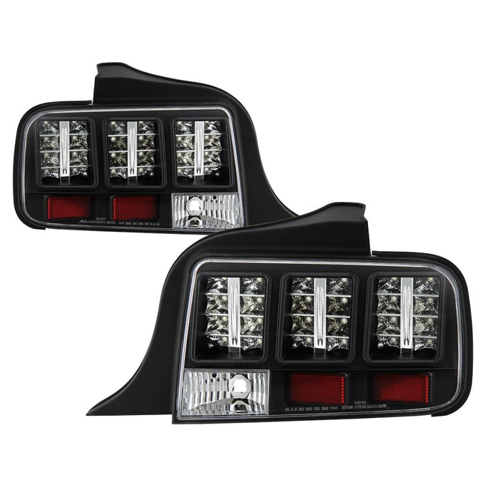 Black LED Tail Lights <br>05-09 Ford Mustang