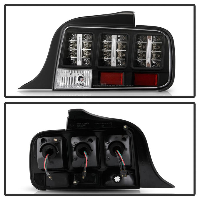 Black LED Tail Lights <br>05-09 Ford Mustang